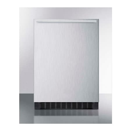 Summit Appliance Div. Summit  Undercounter Built In-Freestanding Refrigerator 4.6 Cu. Ft. Stainless Steel FF64BXCSSHH